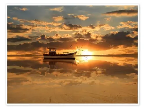 The fishing boat in the sunset de Monika Jüngling