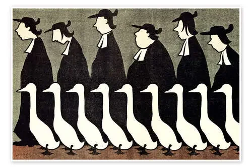 The Geese de Henri Gustave Jossot Bridgeman Images