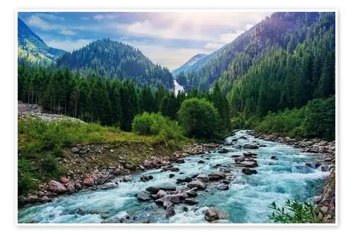 The Krimmler Ache river in the High Tauern National Park, Austria de Elena Schweitzer