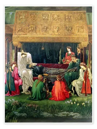 The last sleep of Arthur in Avalon, 1881-98 de Edward Burne-Jones Bridgeman Images