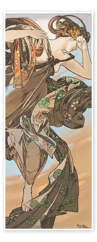 The Moon and the Stars – The Evening Star de Alfons Mucha Master Collection