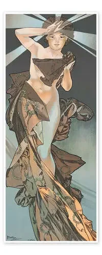 The Moon and the Stars – The Morning Star de Alfons Mucha Master Collection