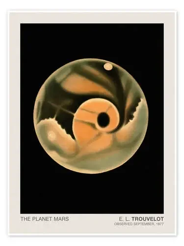 The Planet Mars de Étienne Léopold Trouvelot Nook Vintage Archive
