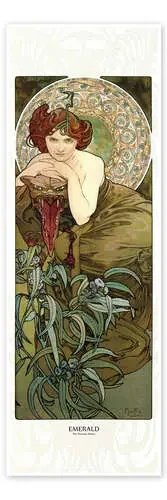 The Precious Stones – Emerald de Alfons Mucha Master Collection