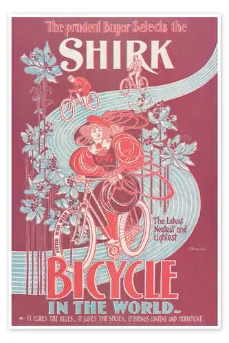 The Prudent buyer selects the Shirk Bicycle de Vintage Advertising Collection Master Collection