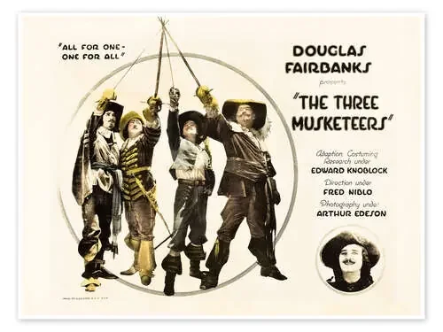 THE THREE MUSKETEERS, l-r George Siegmann, Eugene Pallette, Douglas Fairbanks, Sr., Leon Bary on ti Everett Collection