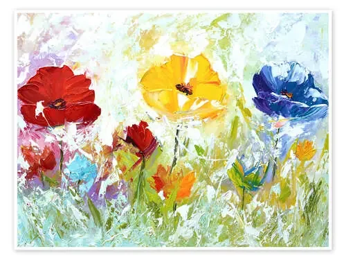 Three abstract flowers de Theheartofart Gena