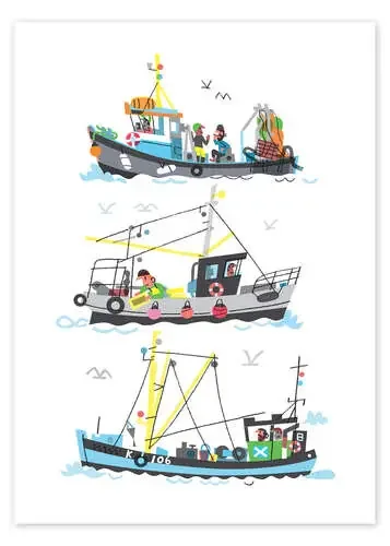 Three Fishing Boats de Peter Allen