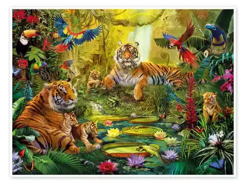 Tiger Family in the Jungle de Jan Patrik Krasny MGL Licensing