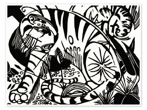 Tigers, 1912 de Franz Marc Master Collection