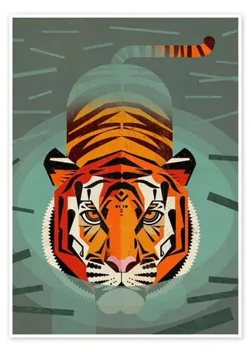 Tigre nadando de Dieter Braun