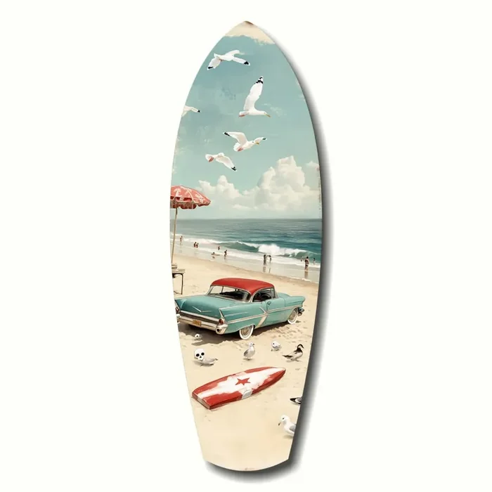 Timeless by the Sea V2 Glass Wall Art – 12 » X 35 «