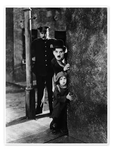Tom Wilson, Charles Chaplin y Jackie Coogan en El chico Everett Collection