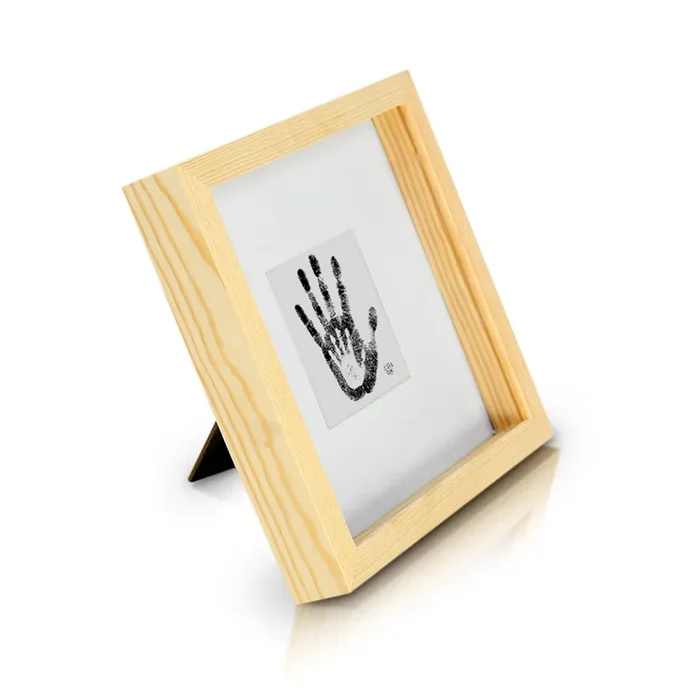 Top Qualità Marco de fotos Camden | Caja cuadrada 3D | Para fotos de 23 x 23 cm | 10 x 10 cm con paspartú | Madera real | De pie o colgar en la pared
