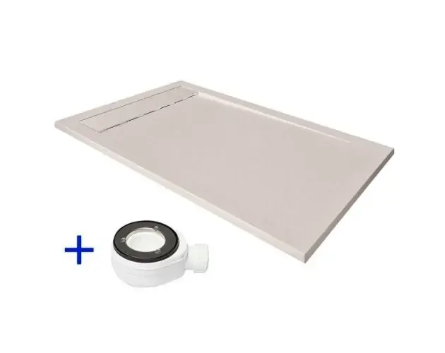 Top Qualità Plato de ducha de resina 170×90 premium ambiente crema ral 9001 90×170 | Brico Depôt