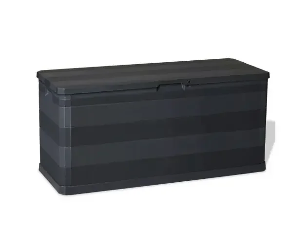 Top Qualità vidaXL caja de almacenamiento de jardín negra 117x45x56 cm | Brico Depôt
