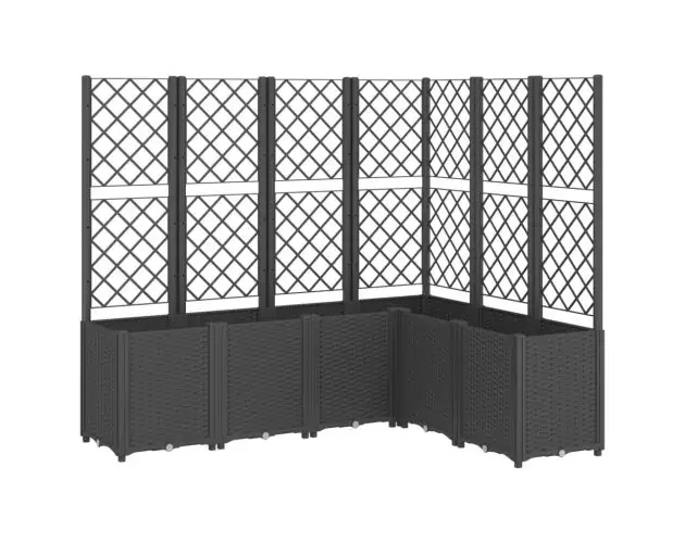 Top Qualità vidaXL jardinera con enrejado pp negro 160x120x140 cm | Brico Depôt
