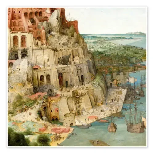 Tower of Babel (detail) de Pieter Brueghel d.Ä. Master Collection