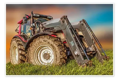 Tractor con frontal de carga de Peter Roder