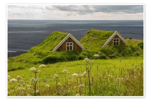 Traditional Houses in the Skaftafell National Park, Iceland de Markus Ulrich