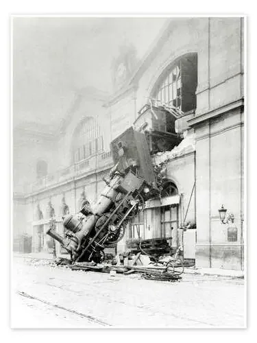 Train accident at the Gare Montparnasse in Paris on 22nd October 1895 Bridgeman Images