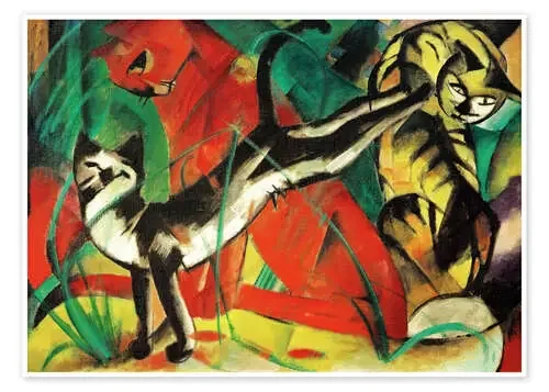 Tres gatos de Franz Marc Master Collection