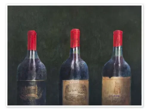 Tres grandes botellas de vino, 2014 de Lincoln Seligman Bridgeman Images