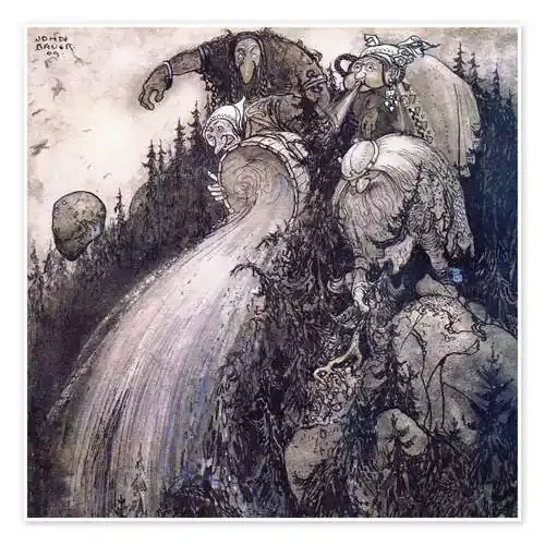 Troll en el bosque de John Bauer Master Collection