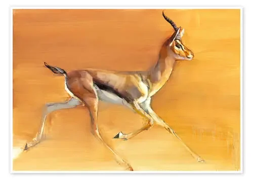 Trotting Gazelle de Mark Adlington Bridgeman Images