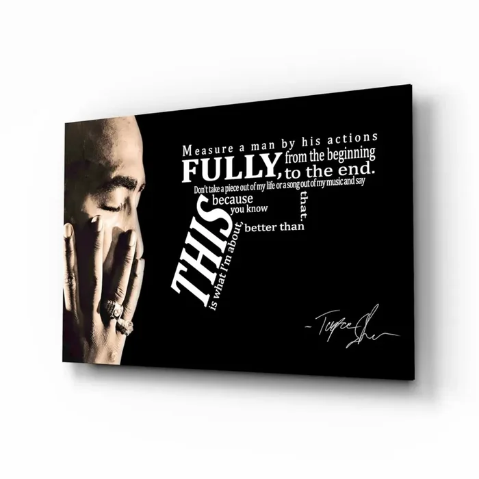 Tupac Glass Wall Art – 28.5 » x 18 «