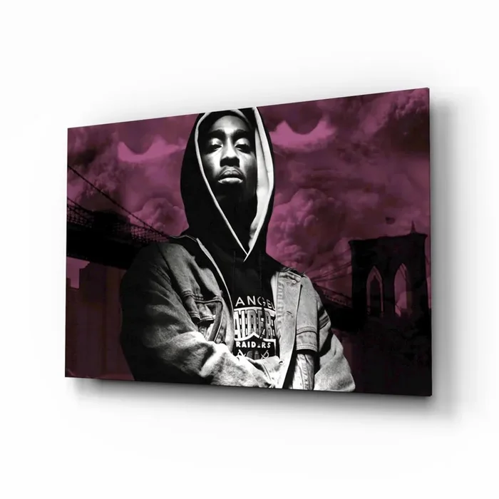 Tupac Shakur Glass Wall Art – 28.5 » x 18 «