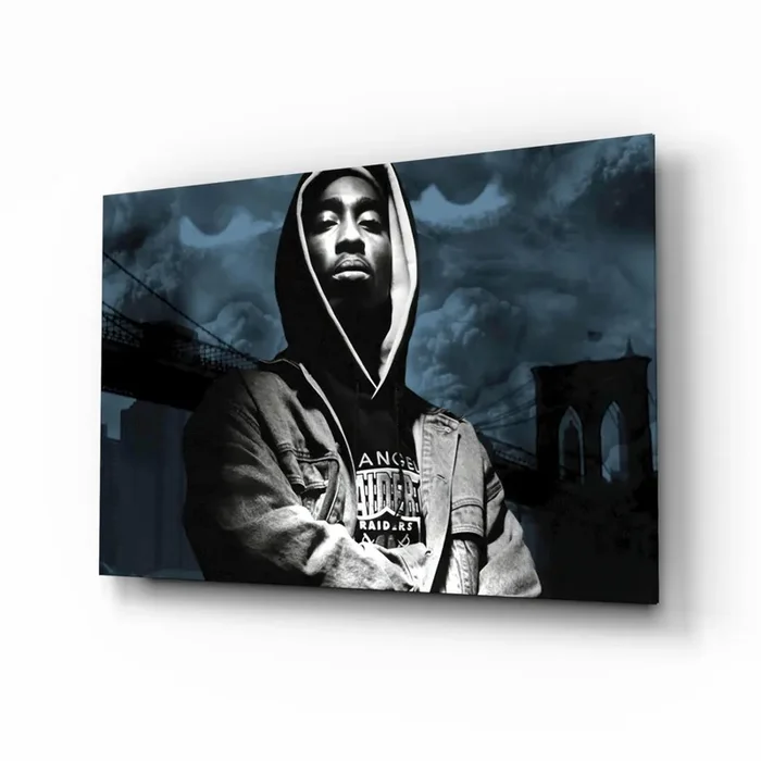 Tupac Shakur Glass Wall Art – 28.5 » x 18 «