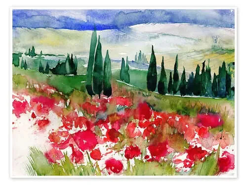 Tuscan Poppies de Jitka Krause