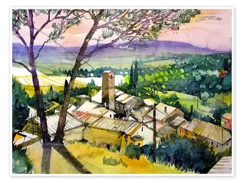 Tuscany, Vicopisano roofs de Johann Pickl