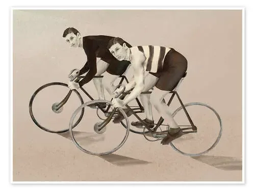 twin cyclists de Paolo Niutta