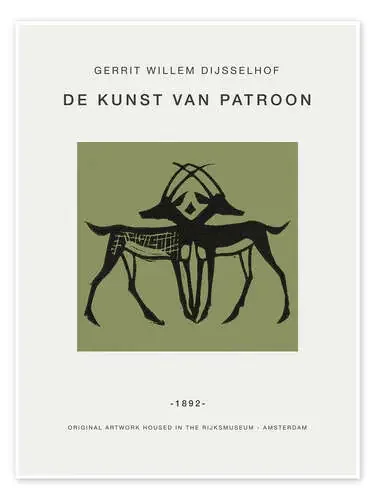 Two Antelopes, 1892 de Gerrit Willem Dijsselhof Exhibition Posters