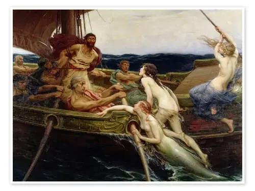 Ulises y las sirenas de Herbert James Draper Master Collection
