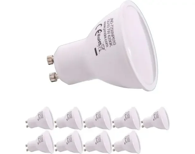 Ultima Occasione 10x bombillas LED gu10 7w, 650 lm, luz blanca neutra 4200k | Brico Depôt