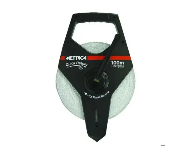 Ultima Occasione Cinta métrica de fibra de retorno rápido l. 100 m x l. 13mm – 40027 – métri | Brico Depôt