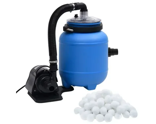 Ultima Occasione vidaXL bomba de filtro de piscina negra y azul 4 m³/h | Brico Depôt