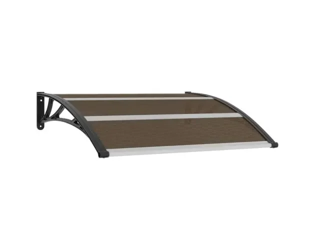 Ultima Occasione vidaXL marquesina de puerta pc negro 120×100 cm | Brico Depôt