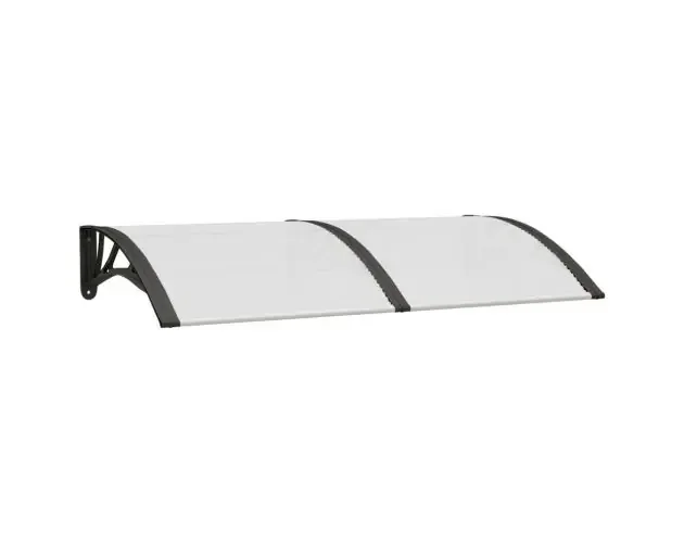 Ultima Occasione vidaXL marquesina puerta policarbonato negro y transparente 150×75 cm | Brico Depôt