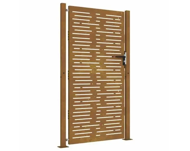 Ultima Occasione vidaXL puerta de jardín 105×205 cm de acero corten con diseño cuadrado | Brico Depôt