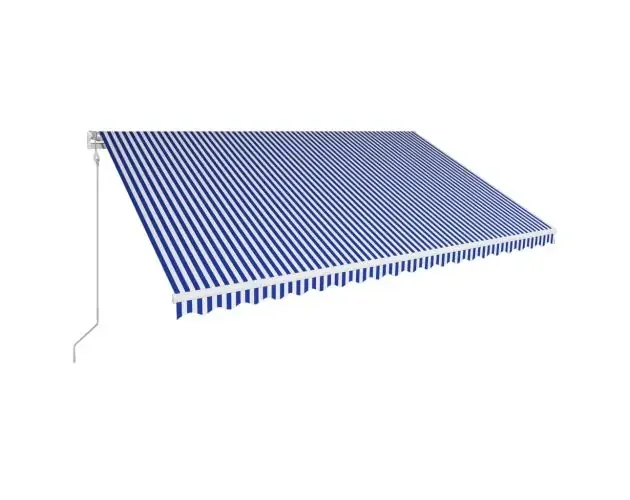 Ultima Occasione vidaXL toldo automático retráctil azul y blanco 500×300 cm | Brico Depôt