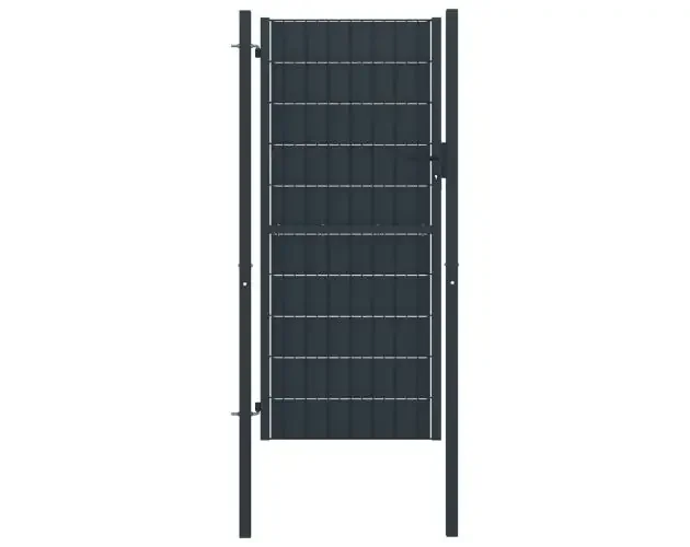 Ultime Pezzi vidaXL puerta de valla de PVC y acero gris antracita 100×204 cm | Brico Depôt