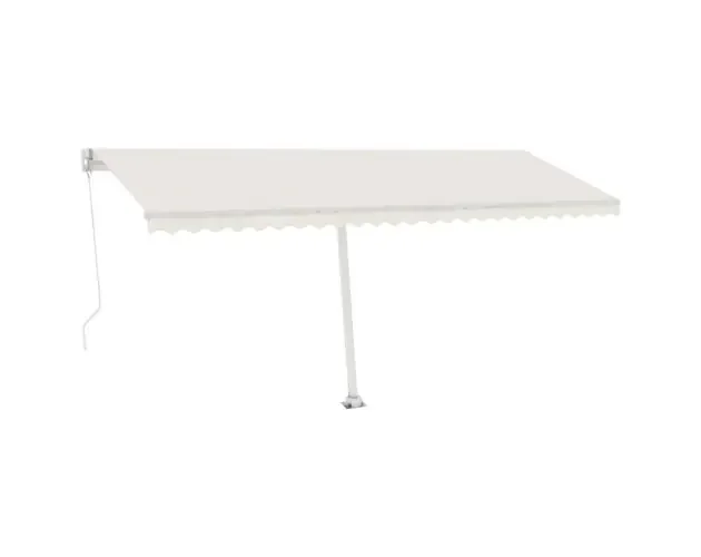 Ultime Pezzi vidaXL toldo de pie retráctil manual crema 500×350 cm | Brico Depôt
