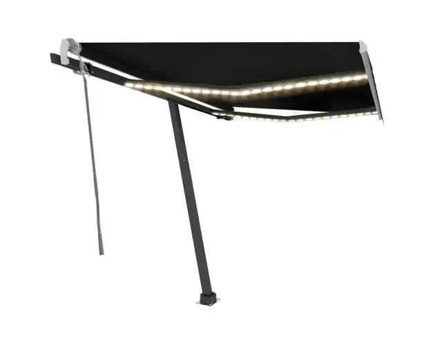 Ultime Pezzi vidaXL toldo manual retráctil con LED antracita 350×250 cm | Brico Depôt