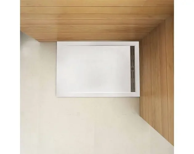 Ultimissimo Modello Aica plato de ducha blanco 120x90x3cm,piedra artificial,juego de desagüe | Brico Depôt
