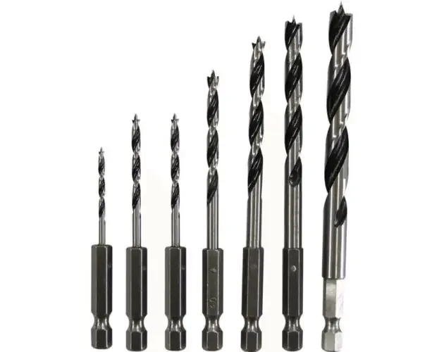 Ultimissimo Modello Brocas de madera – Makita – d-62371 – 7 piezas – acero – 1/4| Brico Depôt