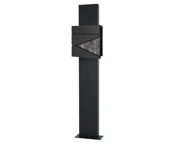 Ultimissimo Modello Buzón para cartas y periódicos 37×37 de acero antracita / negro + soporte | Brico Depôt